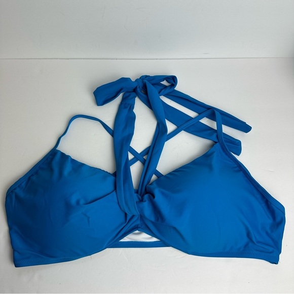 Cupshe Bikini Women's Plus Size 4XL Tie Wrap Adjustable Blue Summer Beach Travel - Picture 1 of 6
